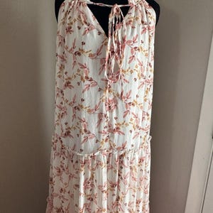 Anthropologie Drew Naomi Boho Rosa Ärmelloses Floral Maxi Kleid Gr. XS Bild 11