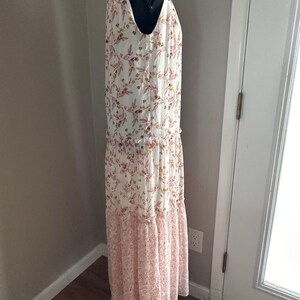 Anthropologie Drew Naomi Boho Rosa Ärmelloses Floral Maxi Kleid Gr. XS Bild 13