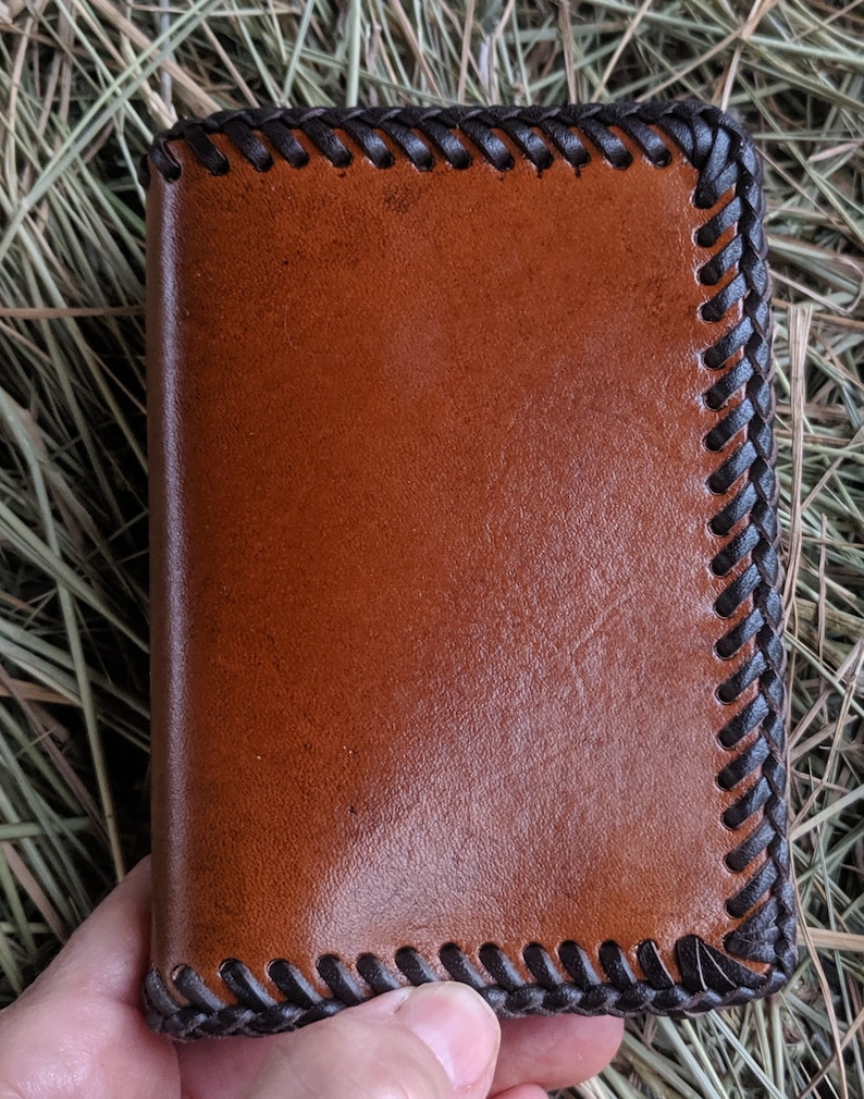 Men's Plain Leather Trifold Wallet image 1