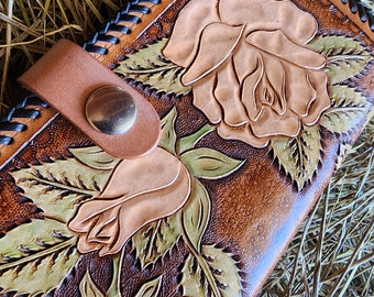 Women's Clutch Wallet with Roses