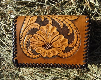 Mens Leather Trifold Wallet