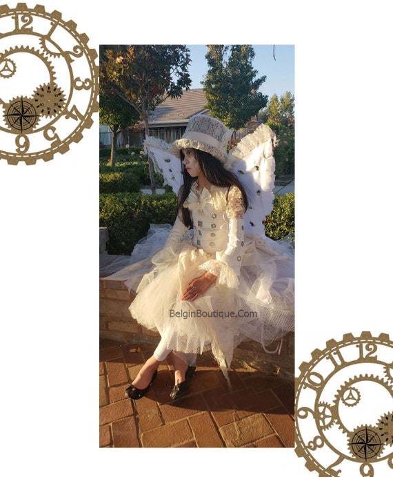 Steampunk Bride Wedding Dress Cosplay Halloween Costume Custom Etsy