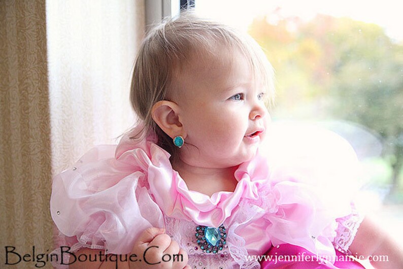 Pageant Pink baby miss America OOC Glitz Pink Princess Peach Costume Mario Brother Birthday pink wear National Wear custom 12m up to 10 yr