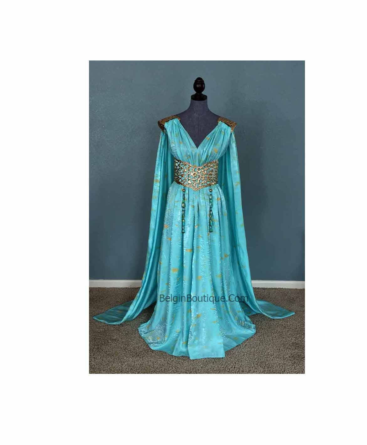 Juego de Tronos Daenerys Qarth Vestido de seda Azul con - Etsy España Juego de Tronos Daenerys Qarth Vestido de seda Azul con - Etsy España