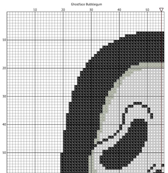 Scream Ghostface Bubblegum Horror Movie Cross Stitch Pattern