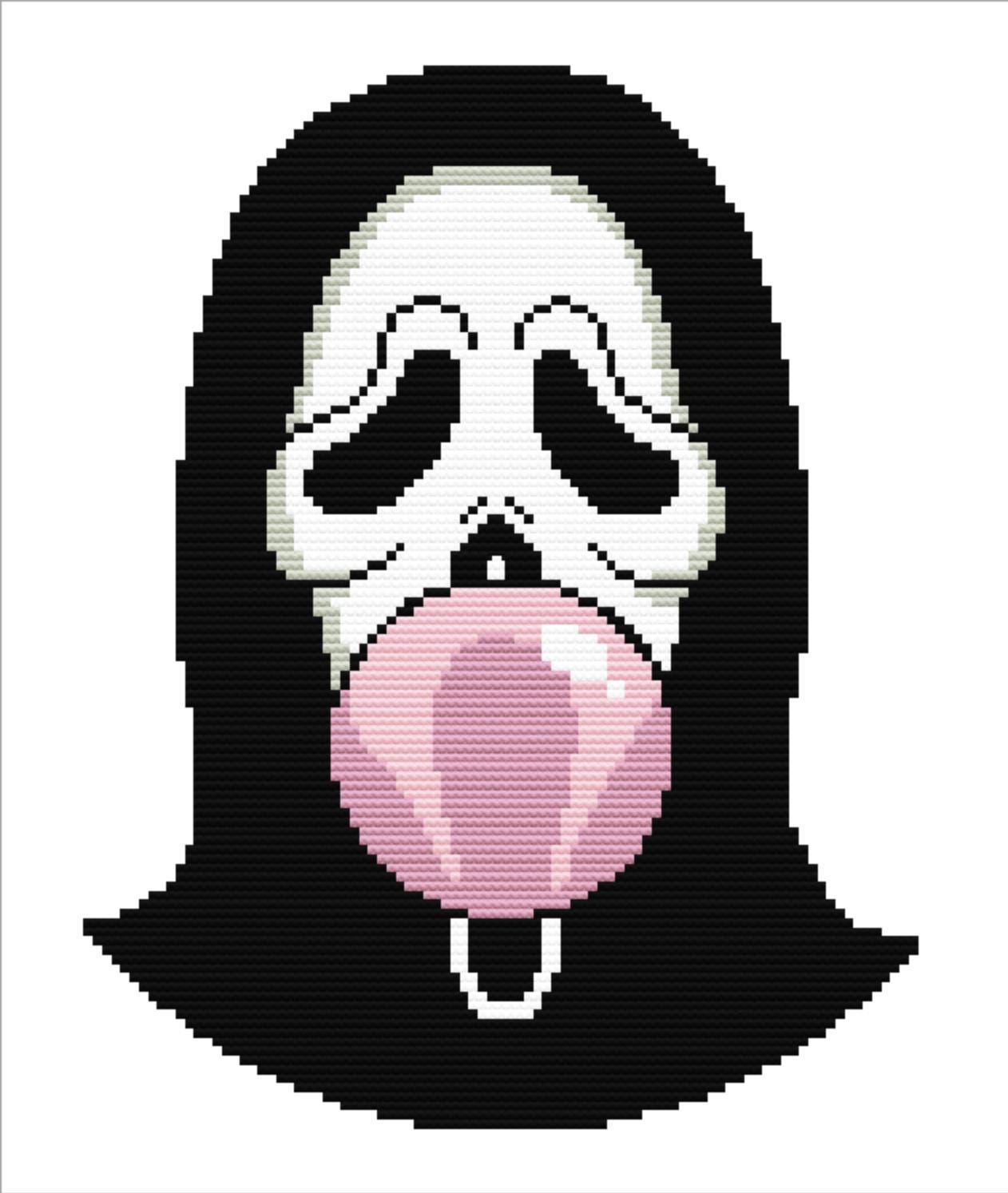 Screamo系 6枚セット Scream Ghostface Bubblegum Horror Movie Cross Stitch Pattern