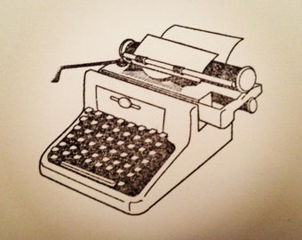 Typewriter Stationary Set // Handmade // Antique Style Typewriter // Stationery