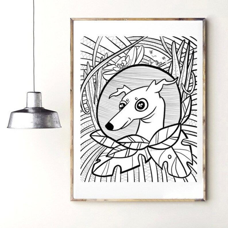 Download 8x10 Coloring Page Instant Download Italian Greyhound Dog Pet | Etsy