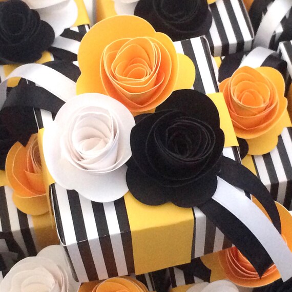 Elegant Party Favor Boxes Set Of 12 Floral Party Decor Etsy