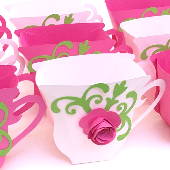 Tea Cup Party Favors Set Of 12 Bridal Shower Tea Party Tea Etsy