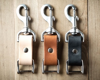 Leather Keychain, Key Fob, Leather Keyring, Leather Wad Keychain, Leather Key Holder 090
