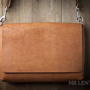 Leather Messenger Bag, Leather Shoulder Bag, Courier Bag, Leather Satchel 210 image 1