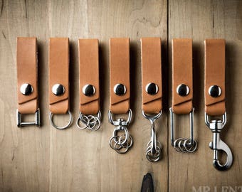 Personalized keychain, Custom Keychain, Belt loop keychain, Leather Key Fob, Leather keychain, key fob, key ring, leather keyring 009