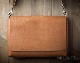 Leather Messenger Bag, Leather Shoulder Bag, Courier Bag, Leather Satchel 210