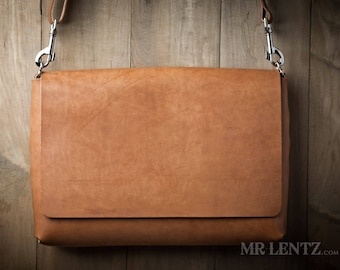 Leather Messenger Bag, Leather Shoulder Bag, Courier Bag, Leather Satchel 210