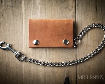 Biker Wallet, Snap Wallet, Leather Wallet, Chain Wallet, Mens wallet 014