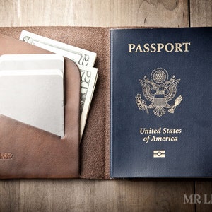 Passport Wallet, Leather Passport Wallet, travel wallet, passport case, leather passport holder, document wallet 040