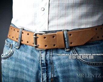 Buy Double Tongue Leather Belt Inches Wide, Thick Double