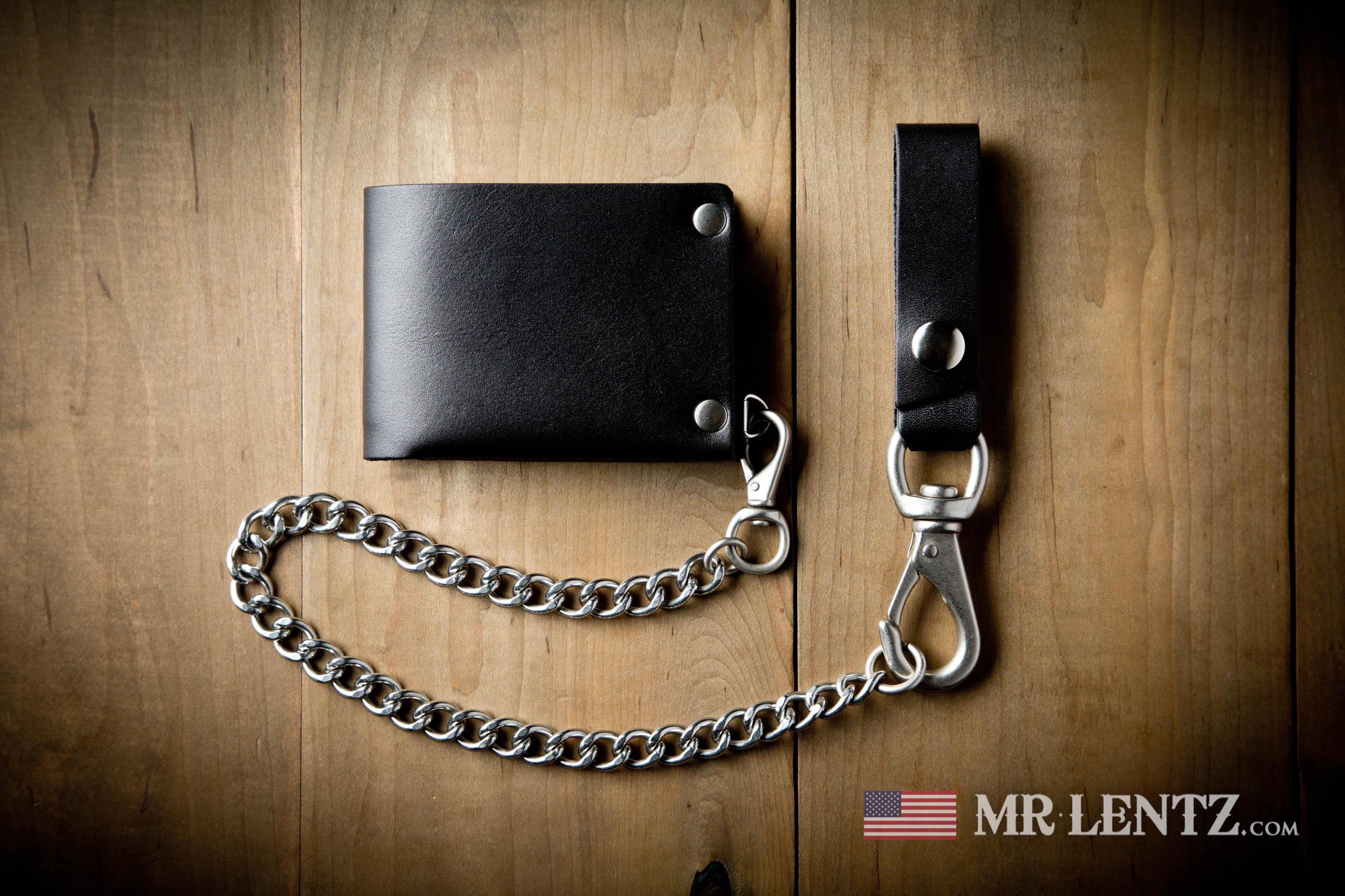 Slim Wallet for Men, Personalized Wallet With Chain, Minimal and