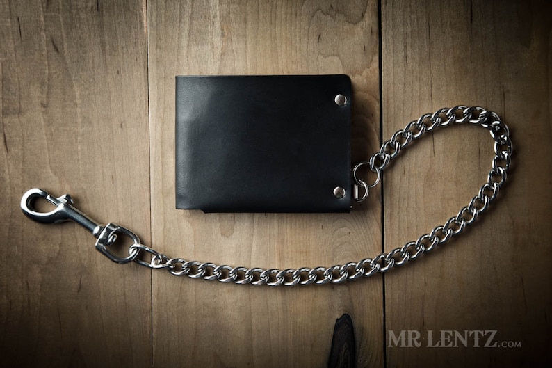 Leather Chain Wallet, Mens leather chain wallet, chain wallet, mens chain wallet, Traditional 015_CH image 7