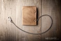 Men's Leather Chain wallet, Men's Chain Wallet, Thin Leather Chain Wallet, Minimal Leather Wallet 005_CH