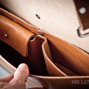 Leather Messenger Bag, Leather Shoulder Bag, Courier Bag, Leather Satchel 210 image 8
