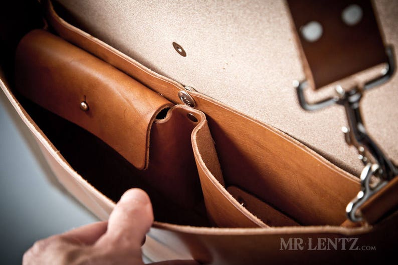 Leather Messenger Bag, Leather Shoulder Bag, Courier Bag, Leather Satchel 210 image 8