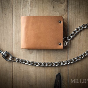 Leather Chain Wallet, Mens leather chain wallet, chain wallet, mens chain wallet, Traditional 015_CH image 6