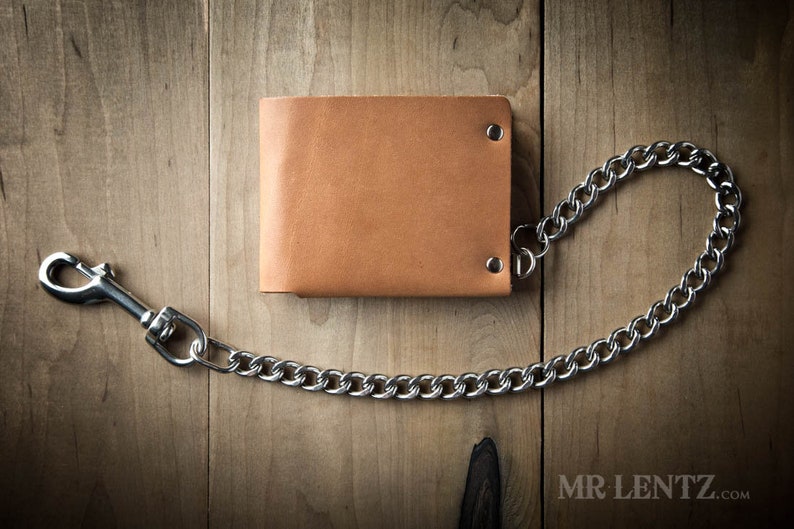 Leather Chain Wallet, Mens leather chain wallet, chain wallet, mens chain wallet, Traditional 015_CH image 6