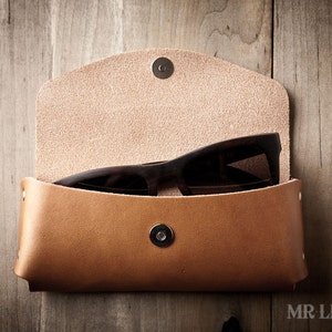 Leather Sunglasses Case, Leather Sunglass Case, Glasses Case, Leather Case, Leather Sunglass Cover 044 image 1