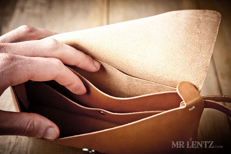 Leather Clutch, leather purse, brown leather clutch, simple purse 101 image 3