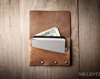 Leather Card Wallet, simple card wallet, men's wallet, thin card wallet, simple leather flap wallet  021