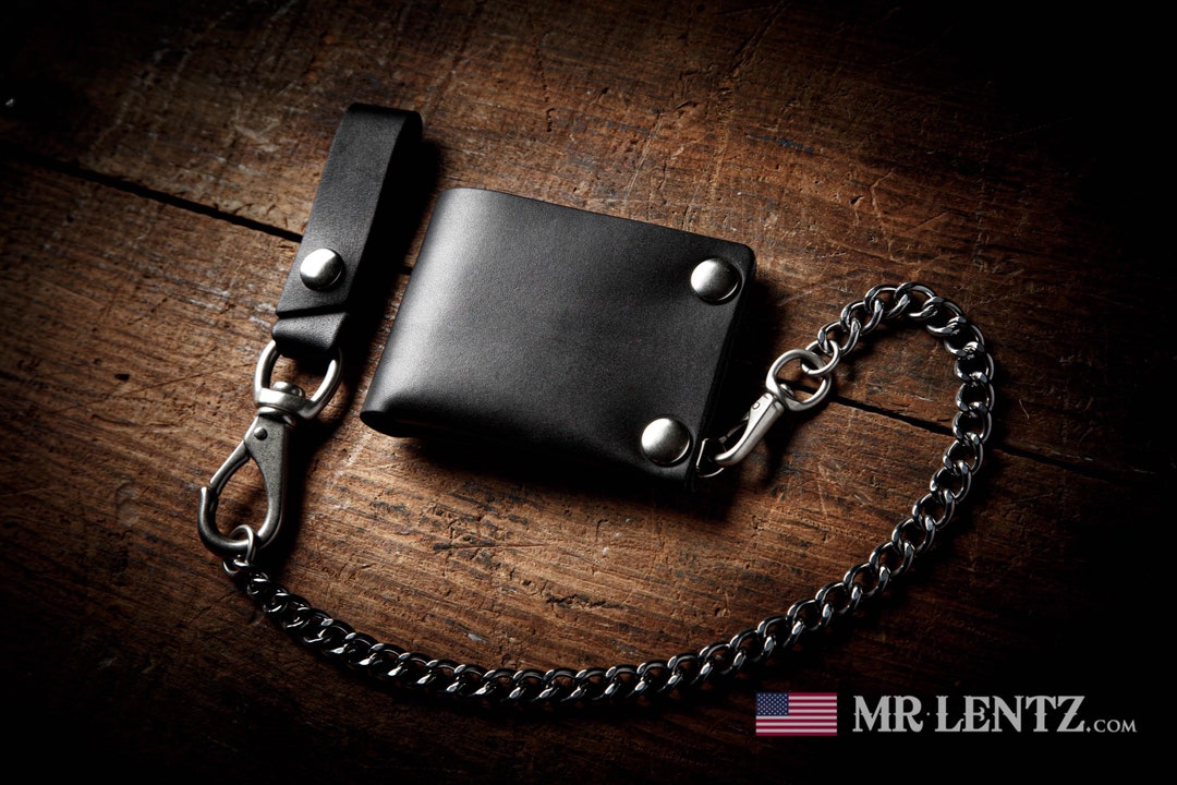 RRL Leather Chain Wallet Dark Brown