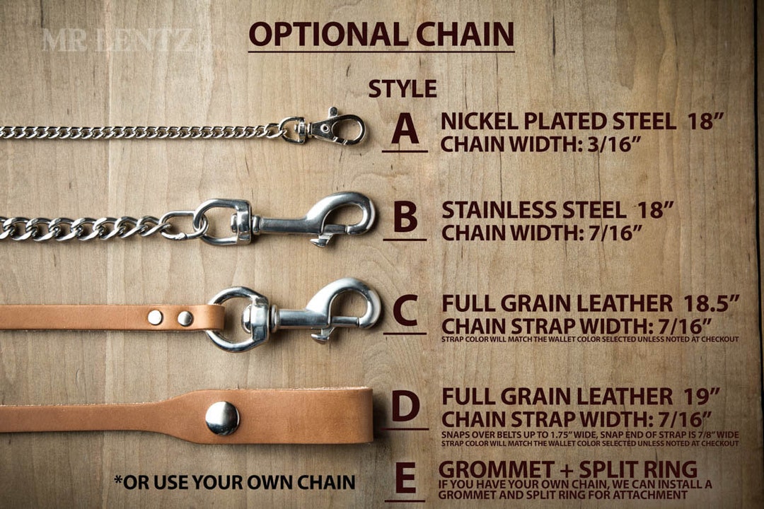 Chains for Wallets, Leather Chain, Steel Chain, Biker Chian