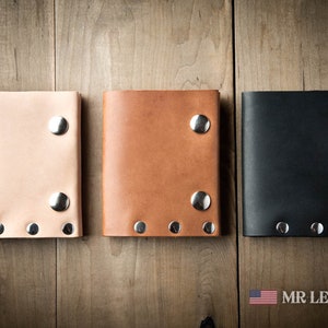 Leather Trifold Wallet with Snap Closure, Trifold, Leather threefold wallet 032 image 9