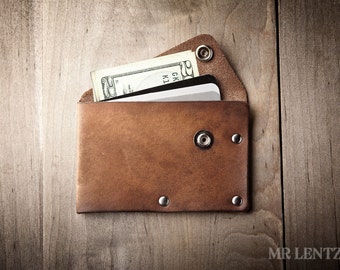 Card Wallet, Credit Card Wallet, leather card wallet, personalized wallet, mens card wallet, thin wallet, simple snap wallet  020