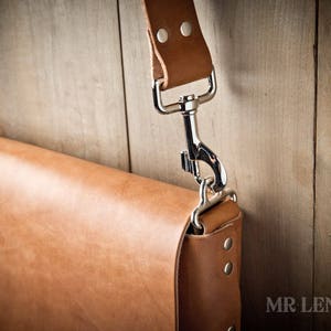 Leather Messenger Bag, Leather Shoulder Bag, Courier Bag, Leather Satchel 210 image 9