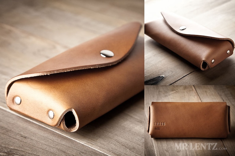 Leather Sunglasses Case, Leather Sunglass Case, Glasses Case, Leather Case, Leather Sunglass Cover 044 image 3