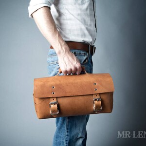 Men's Work Bag, Men's Briefcase, Leather Work Bag, Leather Duffel Bag, Leather gear bag 241 image 6
