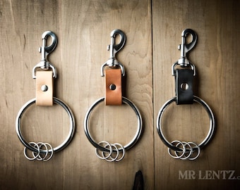 Jailors Key Ring, Jailors Keychain, Large Leather Keychain, Large