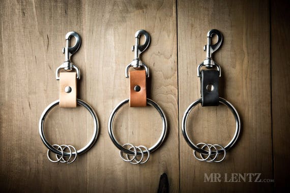 Jailors Key Ring, Jailors Keychain, Large Leather Keychain, Large