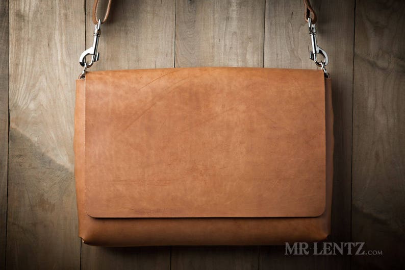 Leather Messenger Bag, Leather Shoulder Bag, Courier Bag, Leather Satchel 210 image 1