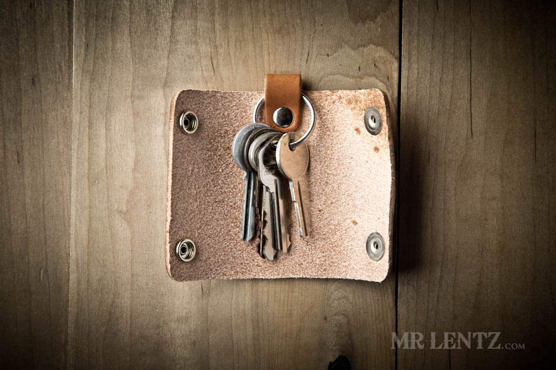 Leather Key Wrap, Key Cover, Leather Keychain, Key Holder, Key
