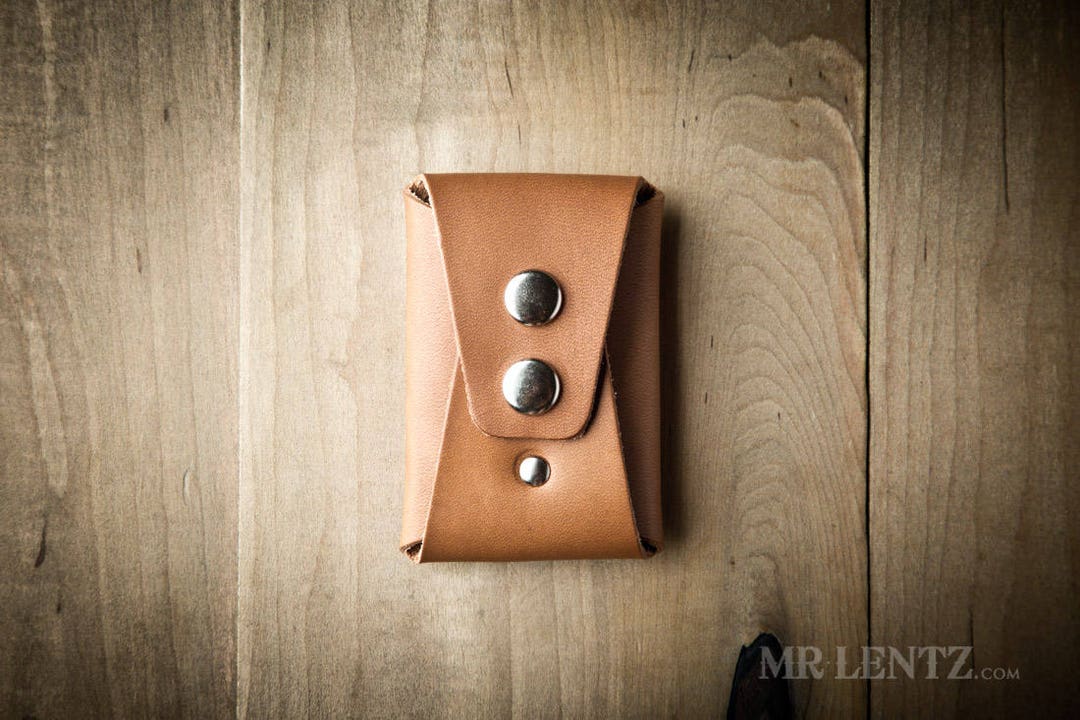 Leather Card Wallet, Credit Card Wallet, Snap Wallet, Card Wallet, Card Case 063