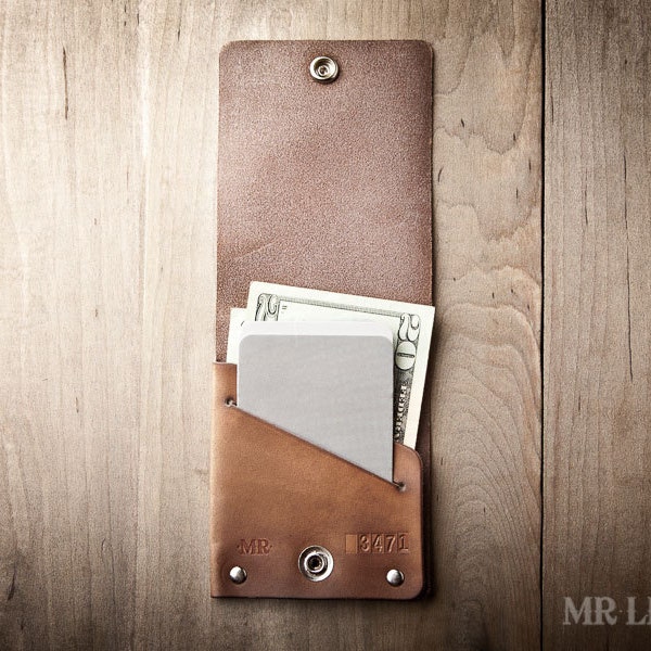 Thin Wallet, Card Wallet, Snap Wallet, Minimal Wallet,  Jasper 010