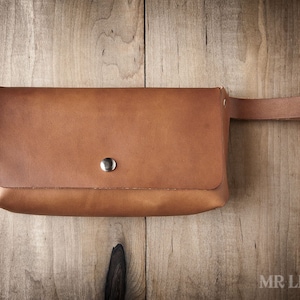 Leather Clutch, leather purse, brown leather clutch, simple purse 101 image 1