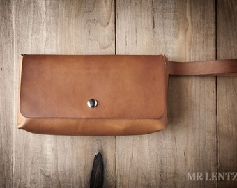 Leather Clutch, leather purse, brown leather clutch, simple purse 101