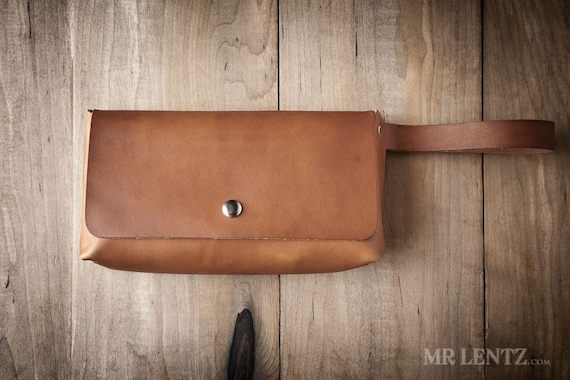 Leather Clutch Leather Purse Brown Leather Clutch Simple 