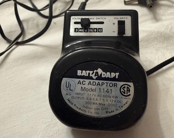 Vintage Philmore AC-adapter Instelbaar 3V naar 12V 60Hz 6W uitgang