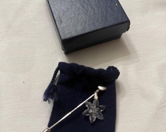 Vintage Gorham Crystal Snowflake Lapel/hat pin